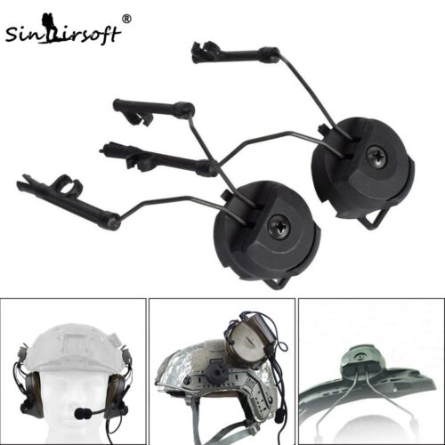Tactical Helmet Headset Rail Adapter Headphone w/ Picatinny Rail For FAST Helmet - Picture 1 of 13