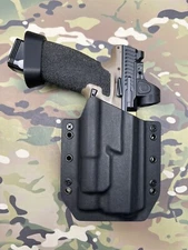 Black Kydex Holster for CZ P10 F Competition Ready Streamlight TLR-1