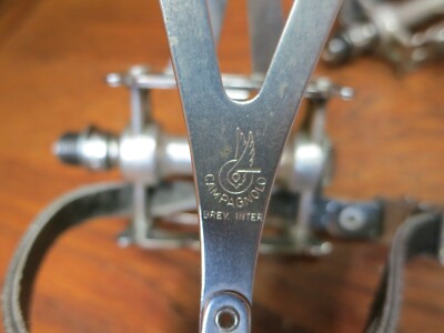 VINTAGE CAMPAGNOLO RECORD SPRINT PEDALS TOE CLIPS & STRAPS | eBay