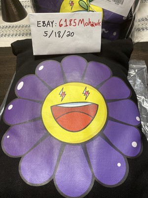 J Balvin X Takashi Murakami Black Hoodie With Purple Morado