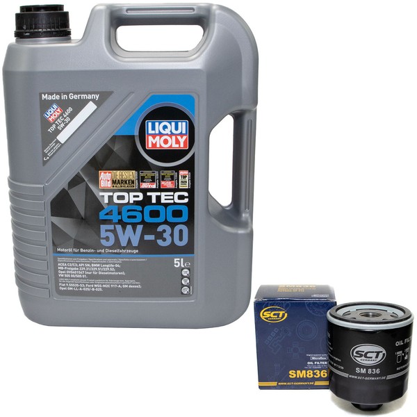MotoröL Set 5W-30 5 Liter + ÖLfilter FüR Audi A1 A3 Sportback VW Lupo 1.0 1.4-image