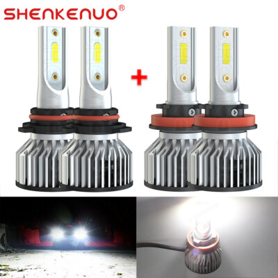 For Honda Insight 2010-2014 9005 H11 LED Headlight Bulbs High Low Beam 6000k 4x