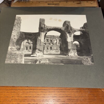Antique Baths of Caracalla Main Hall Ruins Rome Mounted Roman Architecture Photo