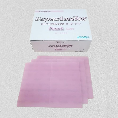 KOVAX Eagle Abrasives Super Assilex sheet Peach K-1500 Grit 50 sheet 170mm 130mm - Foto 16 di 17