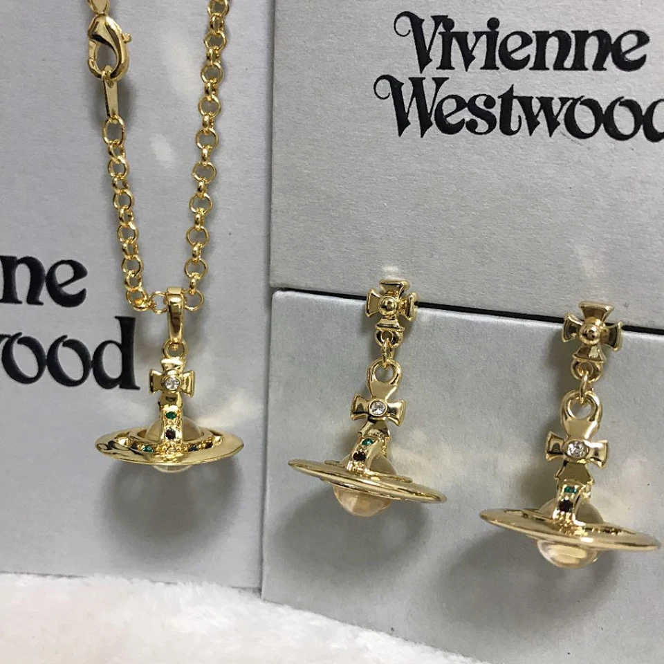 Vivienne Westwood Halskette Ohrringe Set Petit Tiny Orb Gold OHNE BOX