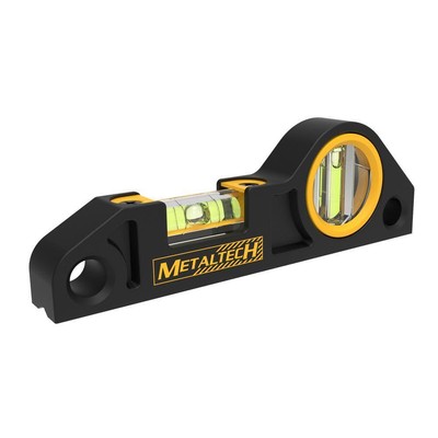 MetalTech Scaffold Level 6.25 in Aluminum Small Magnetic Heavy Duty Tool 2-Vials