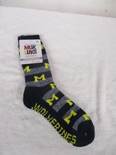 Muk Luks University Of Michigan Gameday Cushioned Thermal Socks Adult Unisex