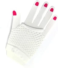 Forum Novelties Womens Fishnet Fingerles Gloves (1 Pair) White