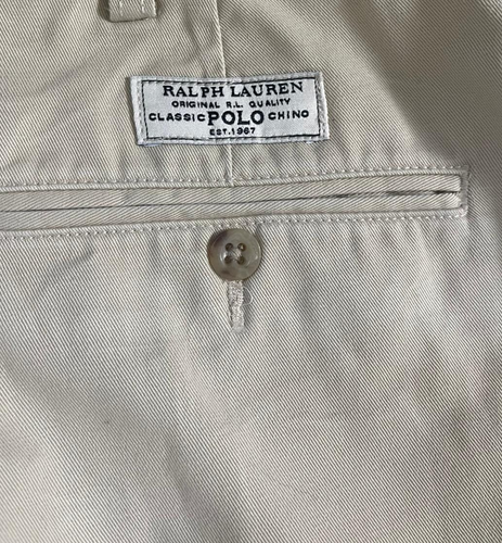 Vintage Polo by Ralph Lauren Men's Khaki Cotton Prospect Pants Size 30/40 Chino - Picture 3 of 11