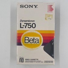 Lot of 2 Sony  Scotch L750 Beta Max Blank Sealed Video Tape A002 294