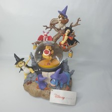 Disney Winnie The Pooh Large Halloween Snow Globe Rare Musical & Light Up
