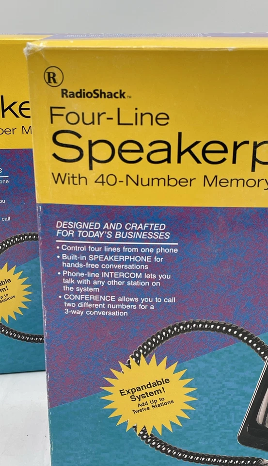 RadioShack Altavoz Cuatro Líneas con 40 Números de Memoria e Intercomunicador Lote de 3 NUEVO Foto 2 de 4