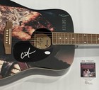 CODY JOHNSON SIGNED FULL SIZE  CUSTOM LEATHER ACOUSTIC GUITAR VERY RARE JSA COA — photo 2