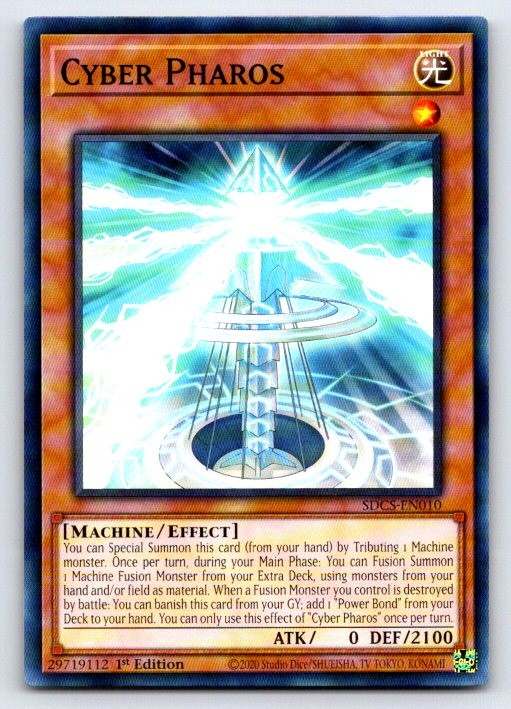 Cyber Pharos SDCS-EN010 YuGiOh Structure Deck: Cyber Strike trading card — raw and PSA graded price guide