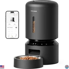 Automatic Cat & Dog Feeder, 5L WiFi Timed Feeder, 10 Meals/Day, Black