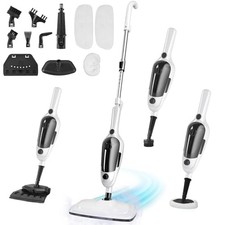 Steam Mop - 11-in-1 Steam Cleaner for Home with 15.2 OZ Water Tank & 23FT White