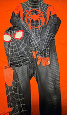 Spider-Man Complete Costume Outfit Black Red Jumpsuit w/ Mask