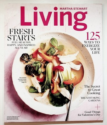 Martha Stewart Living Magazine Jan/Feb 2018 Fresh Starts Recipes Publisher