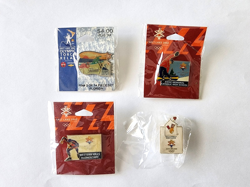 BRAND NEW SEALED 2002 Salt Lake City Winter Olympics Assorted Pins (Lot of 4) #1