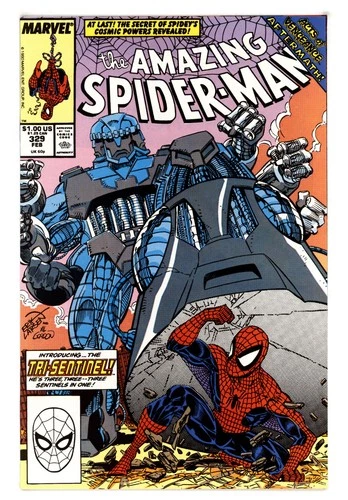 Amazing Spider-Man #329 NM 9.4 1989 1st App Tri-Sentinel Erik Larsen Cover