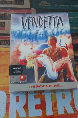 Vendetta (System 3 1990) Amstrad CPC (Tape, Box) working 8-bit