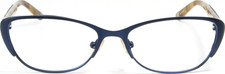 LIZ CLAIBORNE L398 0DA4 Satin Navy Metal Eyeglasses Frame 51-15-130 NO LENS NEW