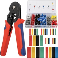Ferrule Crimping Tool Kit - Wire ferrule Crimper with 1800PCS Ferrules Kit Wire 