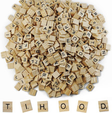 1000PCS Wooden Letter Tiles for Crafts, Wood Tiles, DIY Gift Decoration