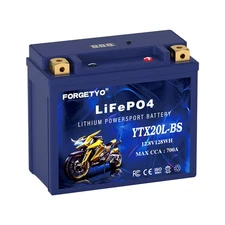 Lithium YTX20L-BS, 700A LiFePO4 Motorcycle Battery, 12V 10AH ATV, UTV, Jet Sk...