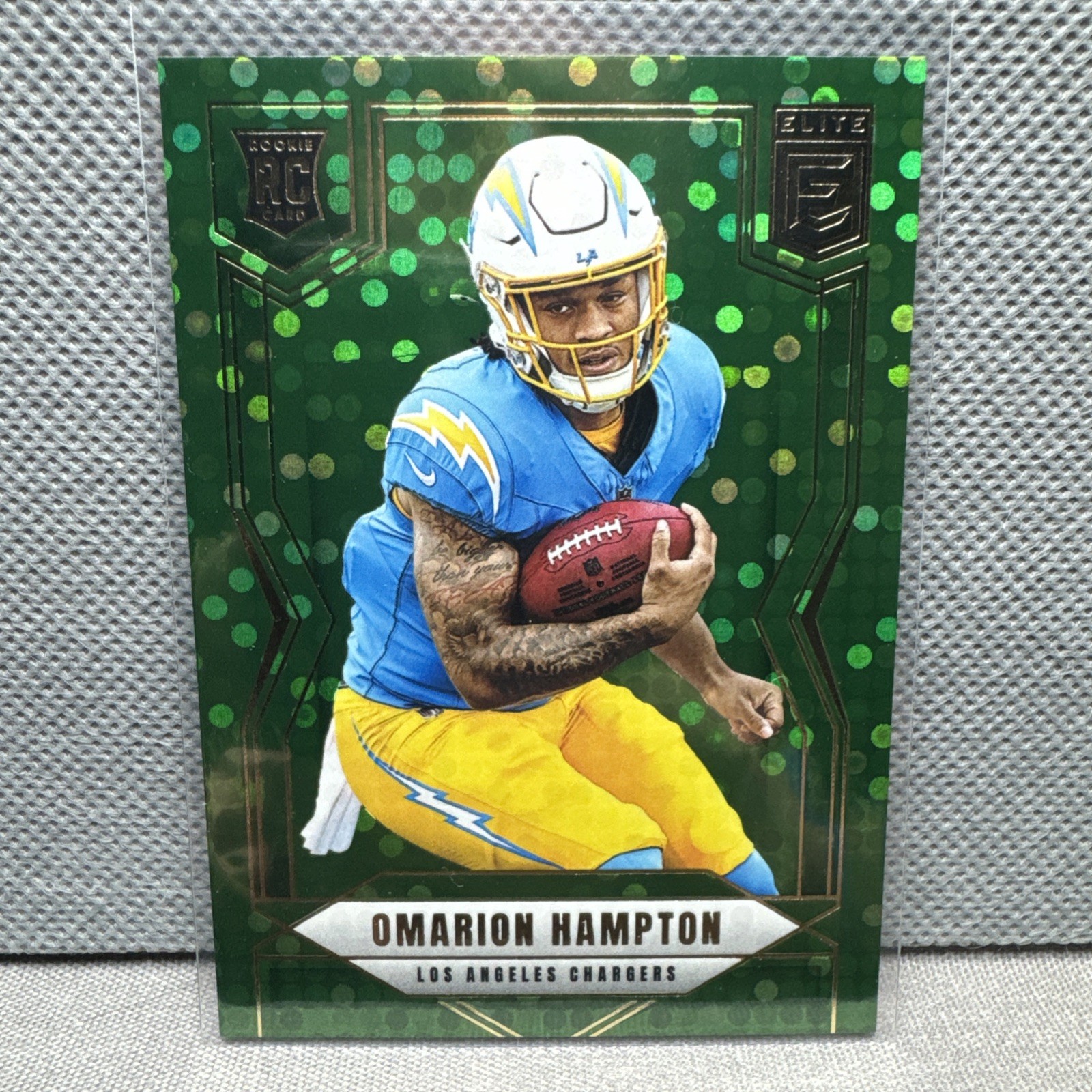 2025 Panini Donruss Elite - Rookies Omarion Hampton #132 Green Disco (RC)