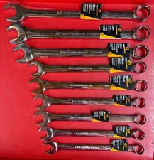 9 PIECE GEARWRENCH METRIC CHROME 12 POINT LONG PATTERN COMBINATION WRENCH SET