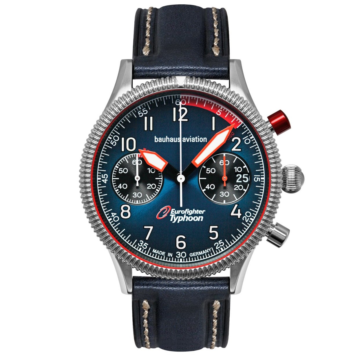 Bauhaus Aviation 2576-3 Eurofighter Chronograph Leather Strap Men's Watch