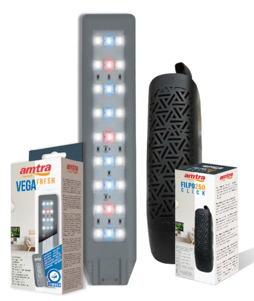 Acquario per Caridine Amtra Nanotank System 36 - Kit Completo Vetro Curvo