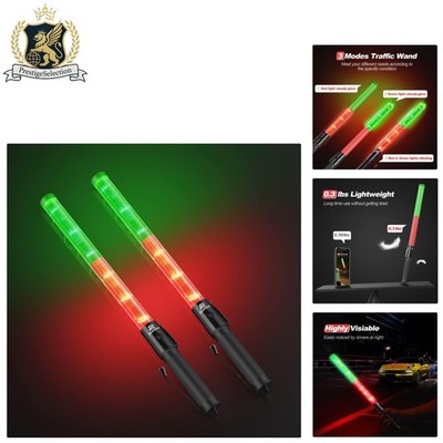 LED Traffic Control Wands - Bright 21 Inch Safety Batons for Event Directing