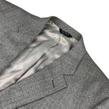 Jos. A. Bank Men's 100 Wool 2-Button Blazer Gray Herringbone   44R
