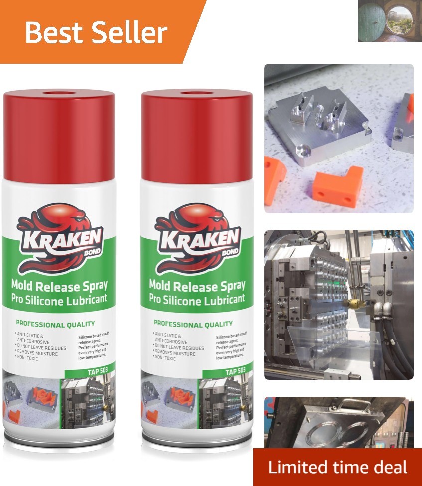 Non-Stick Silicone Mold Release Spray - Anti-Corrosive Anti-Static 2-Pack 12.3 oz Cans