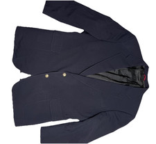 Jos A Bank Mens Wool Blazer Navy Blue 44R Gold Button Sport Coat Preppy Country