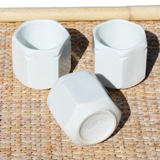 Ensemble de 3 anciens pots à yaourt Yalacta en porcelaine / pour yaourtière