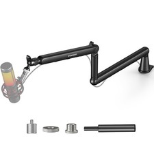 Microphone Arm,AK-55 Desk Low Profile Adjustable Mic Boom Arm Stand,Suitable ...