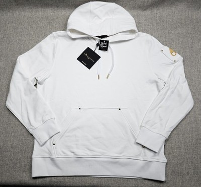 Moose Knuckles Hoodie Mens XL Martense White Gold Collection Pullover