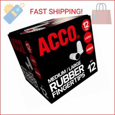 ACCO Rubber Finger Tips, Size 12 Medium , 11/16" Base Diameter, Nubbed for Bett
