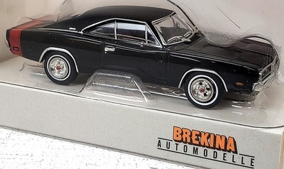 Brekina NEW HO 1/87 Scale 1969 Dodge Charger in Black Finish