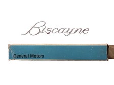 Nos 1970 Chevrolet Biscayne Front Fender Script Emblem 3974230