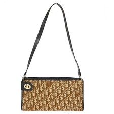 CHRISTIAN DIOR Logo Trotter Pattern Shoulder ...
