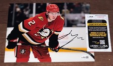 Jackson Lacombe Signed Autographed 8x10 Photo Anaheim Ducks Hockey JSA