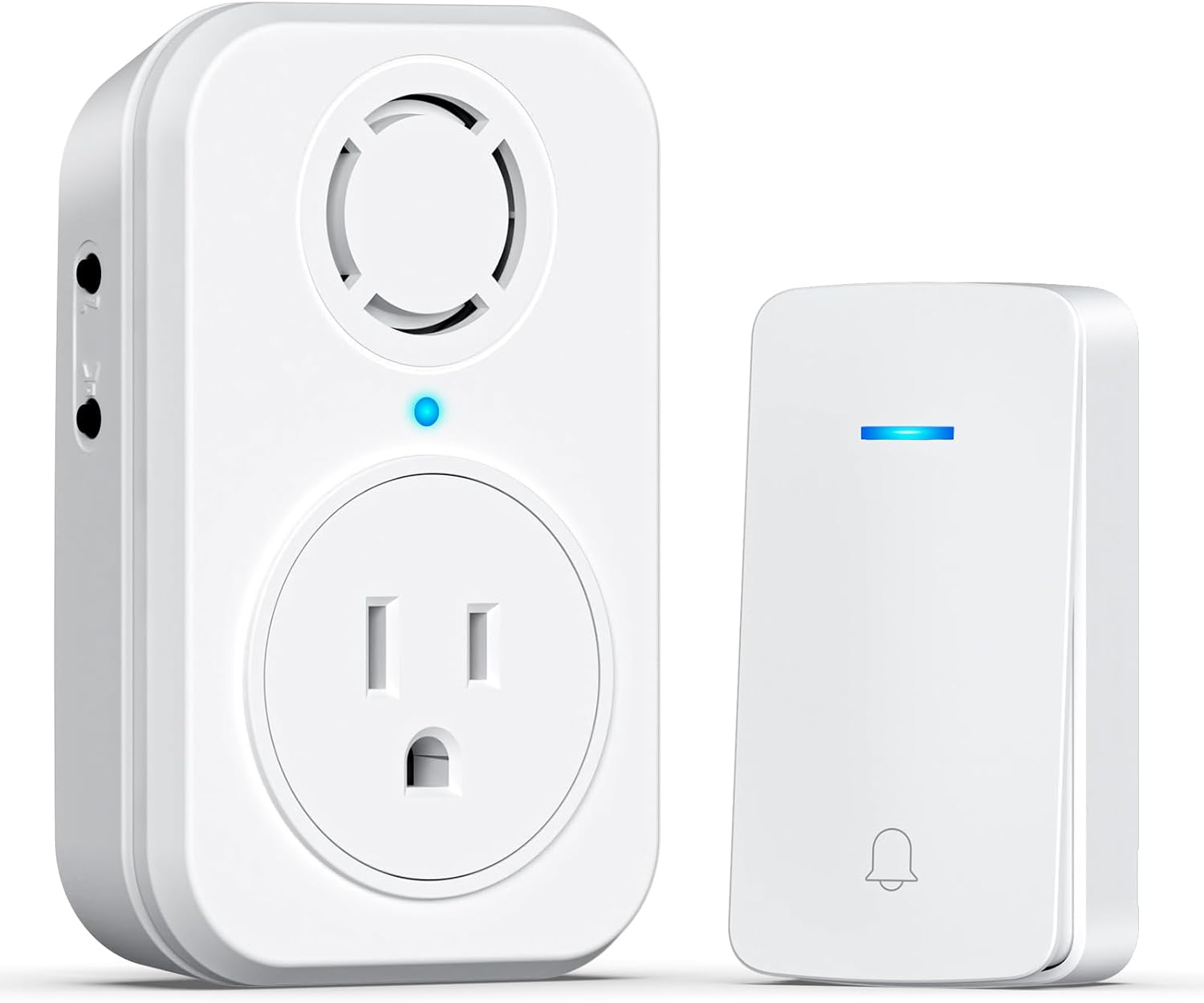 Self-powered wireless doorbell with extra socket, no batteries needed-image