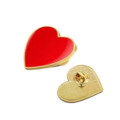 Herz Pin Heart Badge Anstecker Love Revers Liebe Rot Anstecknadel Abzeichen Red