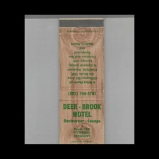 Matchbook Cover Deer Brook Motel Restaurant Pittsfield, VT