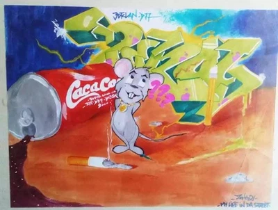 ZENOY Dessin Signé Daté 2000 RD/COPE2/SEEN/QUIK/SONIC/BANDO/JONONE/NASTY/MODE2 - Photo 1/4
