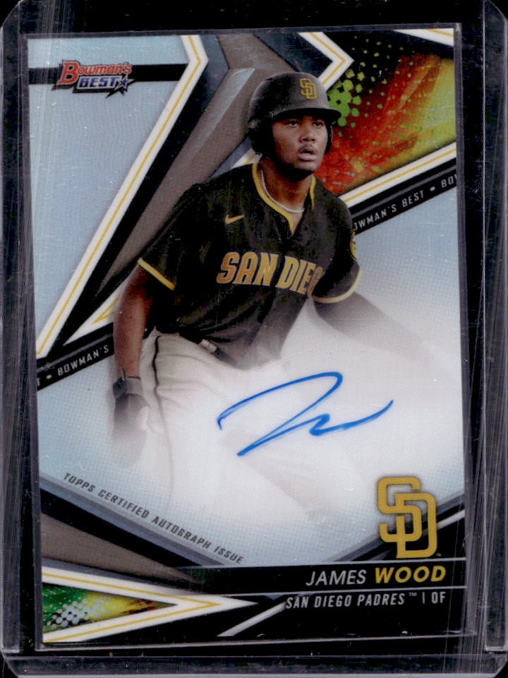 2022 Bowman's Best James Wood Best of Auto Refractor #B22-JW Padres